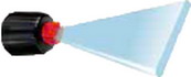 Flatstr�lemunstycke maxifl�de r�d