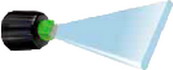 Flatstr�lemunstycke microfl�de gr�n