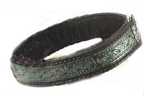 Fodrat l�derhalsband, 40cm x 25mm