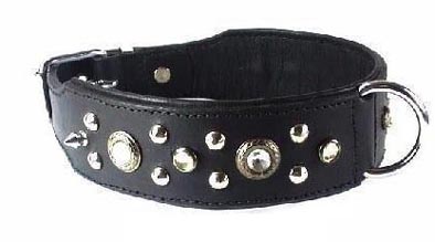 Fodrat l�derhalsband, 60cm x 50mm