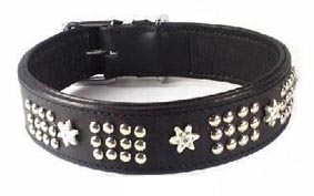 Fodrat l�derhalsband, 60cm x 40mm
