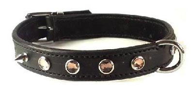 Fodrat l�derhalsband, 45cm x 25mm