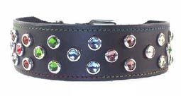 Fodrat l�derhalsband, 60cm x 50mm