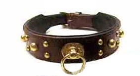 Fodrat l�derhalsband, 50cm x 35mm